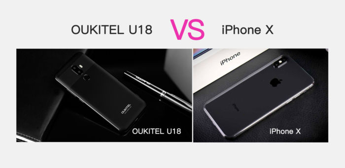 OUKITEL U18 VS iPhone X-2