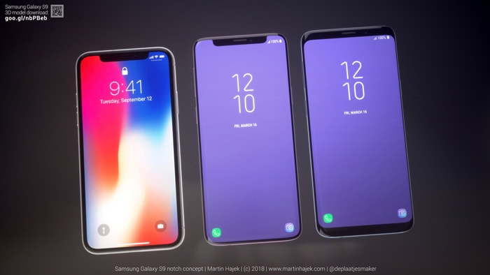Samsung Galaxy S9 con il notch