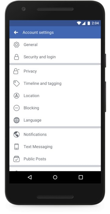 Settings – Existing