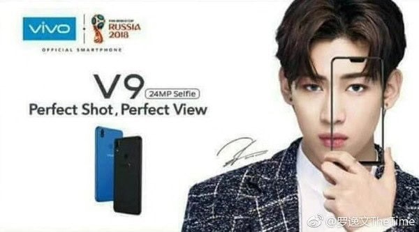Vivo V9 fotocamera display