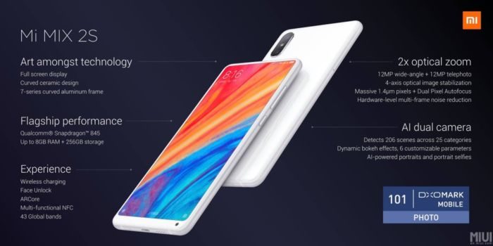 Xiaomi Mi Mix 2S caratteristiche