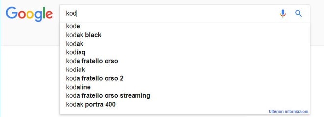 kodi ricerca Google