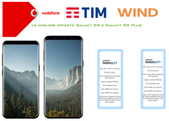 offerte Galaxy S9 Vodafone Tim Wind rate
