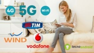 5g tim, wind, tre e vodafone