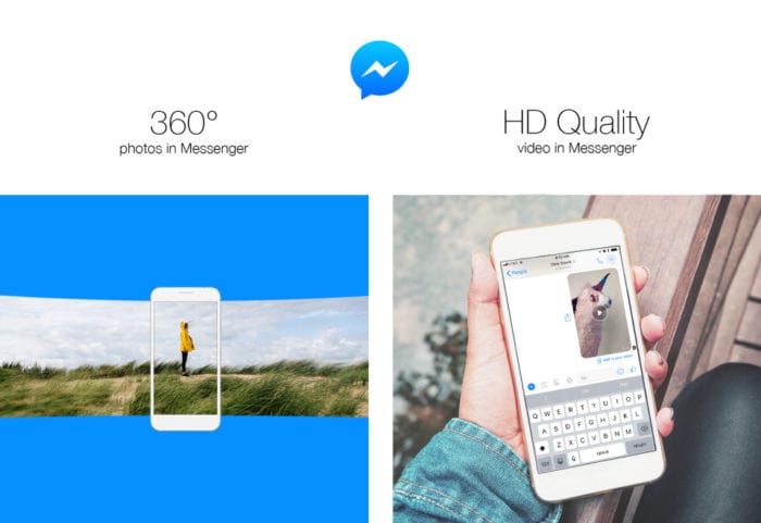 Facebook Messenger avrà video in HD e foto a 360 gradi