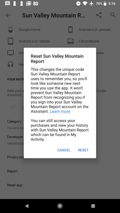 Google Assistant reset Google Assistant reset