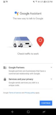 Google Assistant traffico
