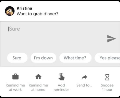 Google Reply smart action notifiche