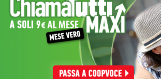 CoopVoce ChiamaTutti Maxi, offerta da non perdere