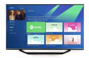 Sky Q homepage Spotify