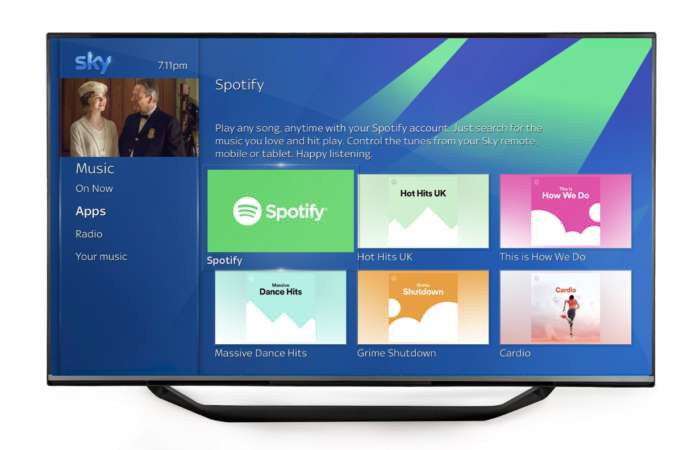 Spotify sbarca sulla piattaforma on demand Sky Q