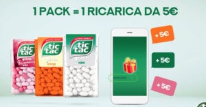 Con Tic Tac vinci una ricarica da 5 euro