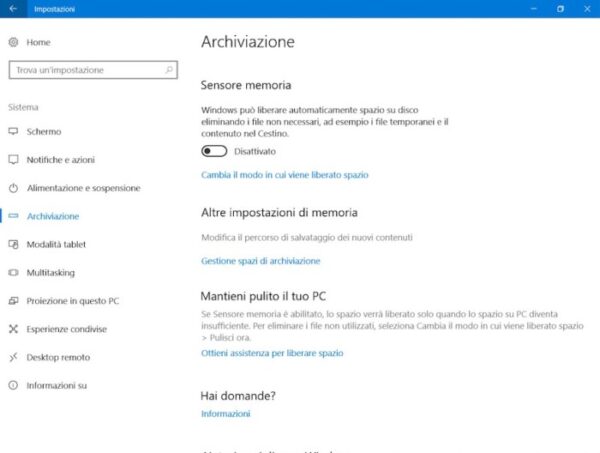 Windows 10 app su microSD