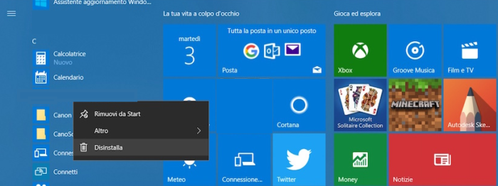 applicazioni Windows 10
