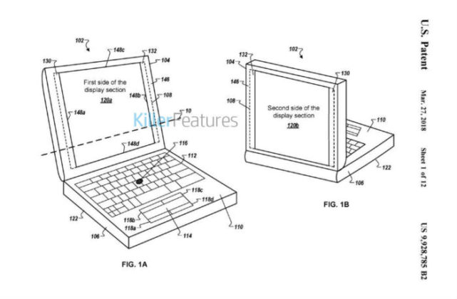 brevetto Google laptop dual screen