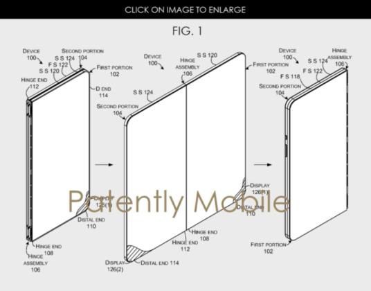 brevetto Microsoft smartphone pieghevole 3