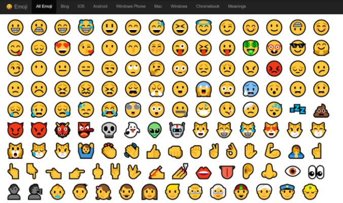 emoji Windows 10