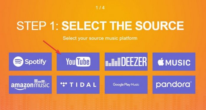 esportare musica da Youtube su Spotify