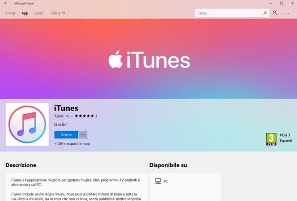 iTunes Windows Store