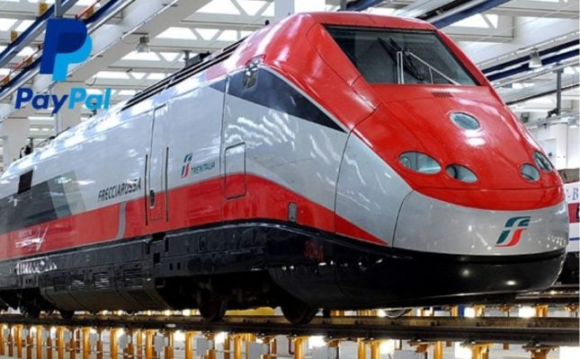 Tutti gli utenti con un conto PayPal hanno uno sconto del 30% con Trenitalia
