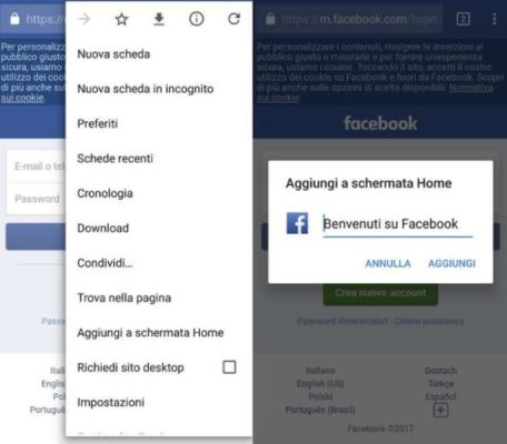 trucco Facebook applicazioni Android
