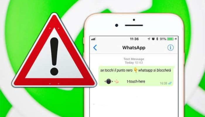 Eco perché WhatsApp è bloccata dal punto nero