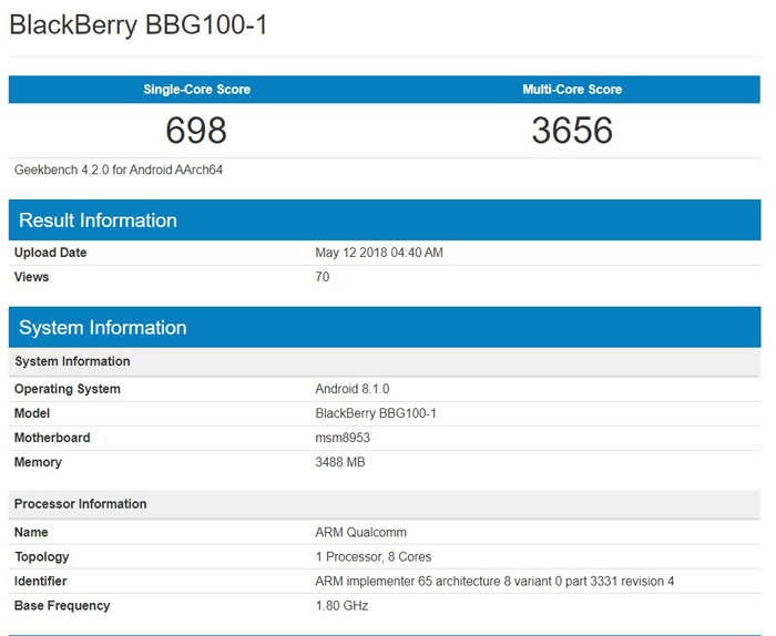 BlackBerry BBG100-1