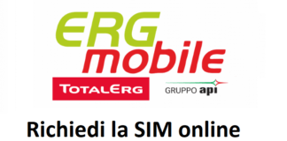 Richiedi online la tua nuova SIM Erg Mobile