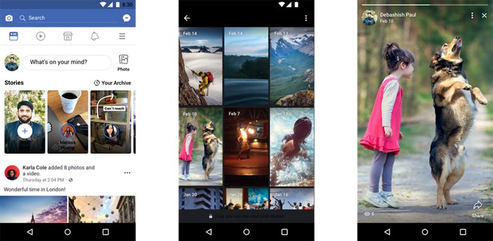 Facebook, arriva l'archivio per le storie