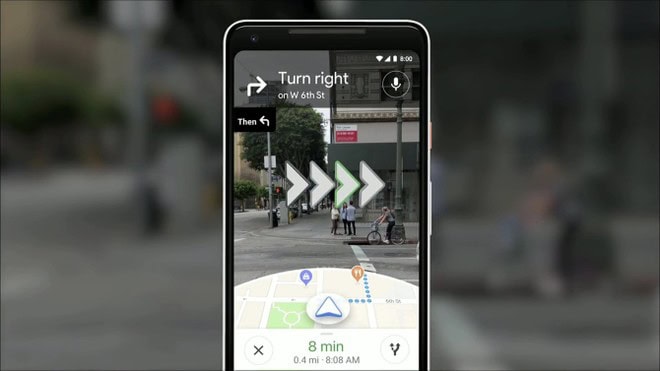 Google Maps realtà aumentata