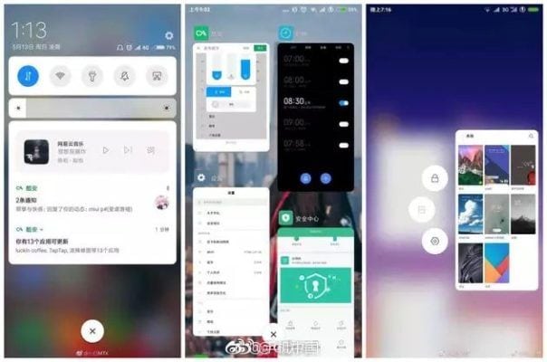 Xiaomi MIUI 10 gesture