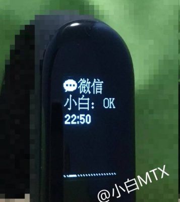 Xiaomi Mi band 3 immagine live