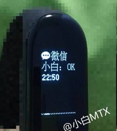 Xiaomi Mi band 3 immagine live