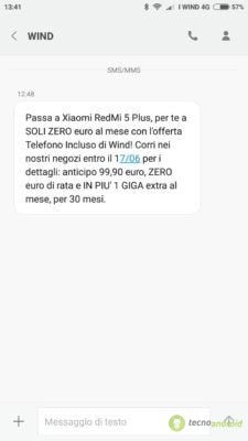 Passa a Xiaomi Redmi 5 Plus con wind