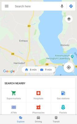 Google Maps nuovi pulsanti