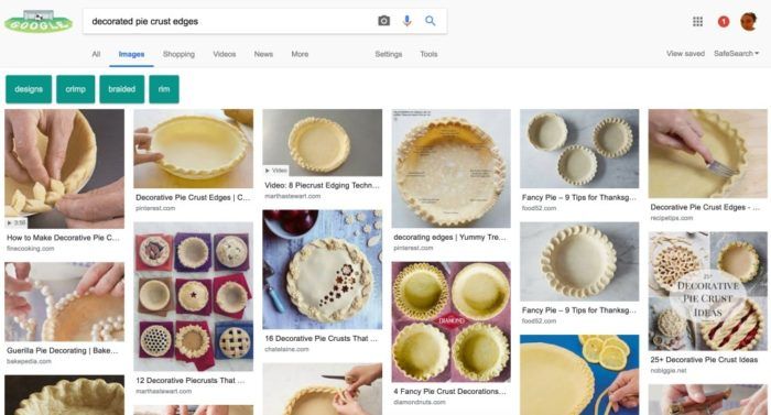 Google immagini nuova UI Pinterest