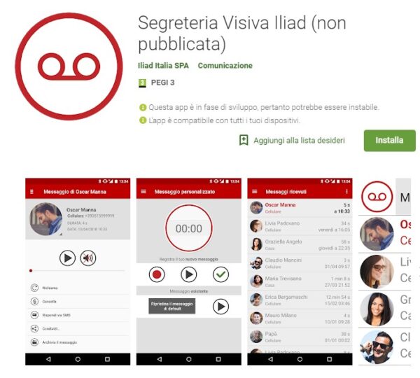 Iliad app segreteria telefonica