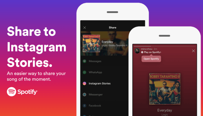 Inserire un brano di Spotify in una storia di Instagram