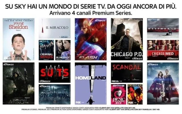 Sky serie TV Mediaset Premium