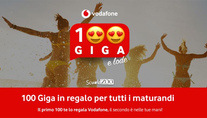 Vodafone regala 100 giga