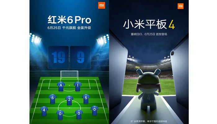 Xiaomi Redmi 6 Pro e Mi Pad 4