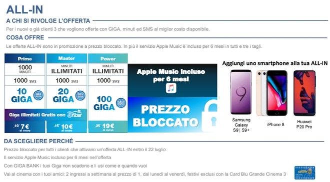 offerte 3 Italia giugno