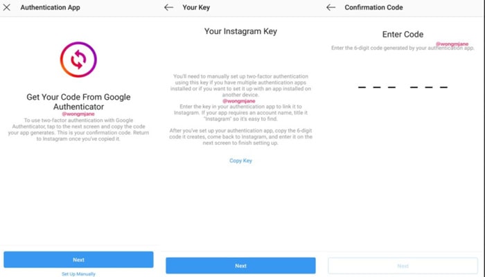 Instagram e l'autenticazione a 2 fattori