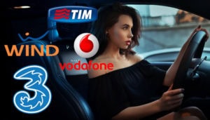tim, wind, tre vodafone auto guida pericolo android