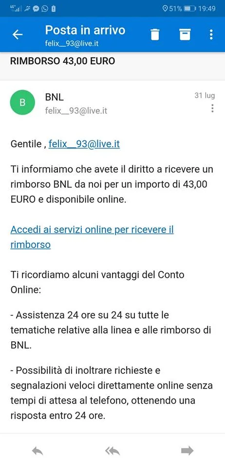 truffa bnl