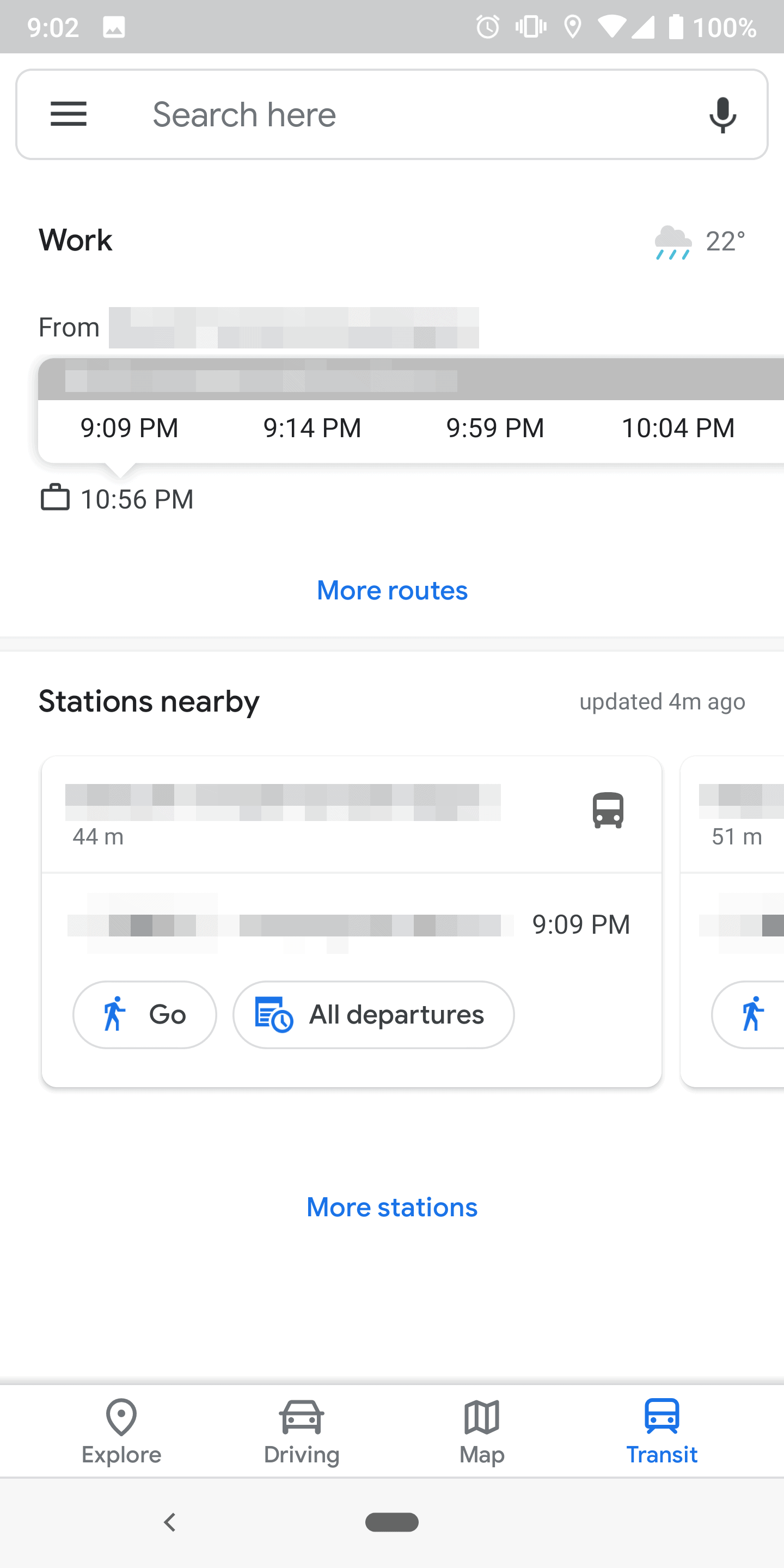 Google Maps tab separato trasporti Google Maps tab separato trasporti