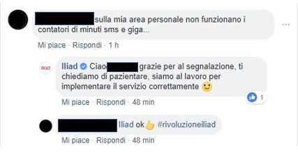 Iliad contatori off