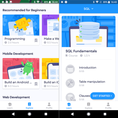 MIMO impara a programmare app Play Store