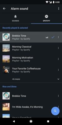 Spotify sveglia Android