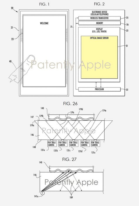 apple patent in-display